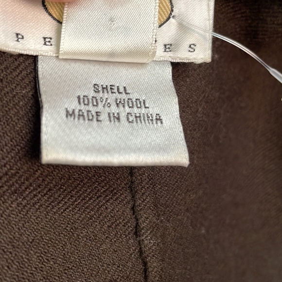 Talbots Petites 100% Wool Chocolate Brown Women’s Career Blazer Jacket Size 10 - Picture 15 of 16